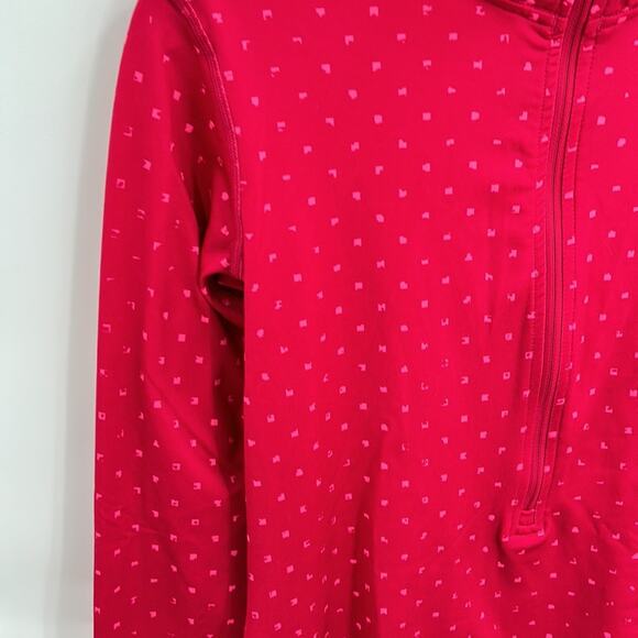 Nike Pro  Dri Fit Women's Pink Print Half Zip Pullover Activewear Top Medium - Picture 6 of 16